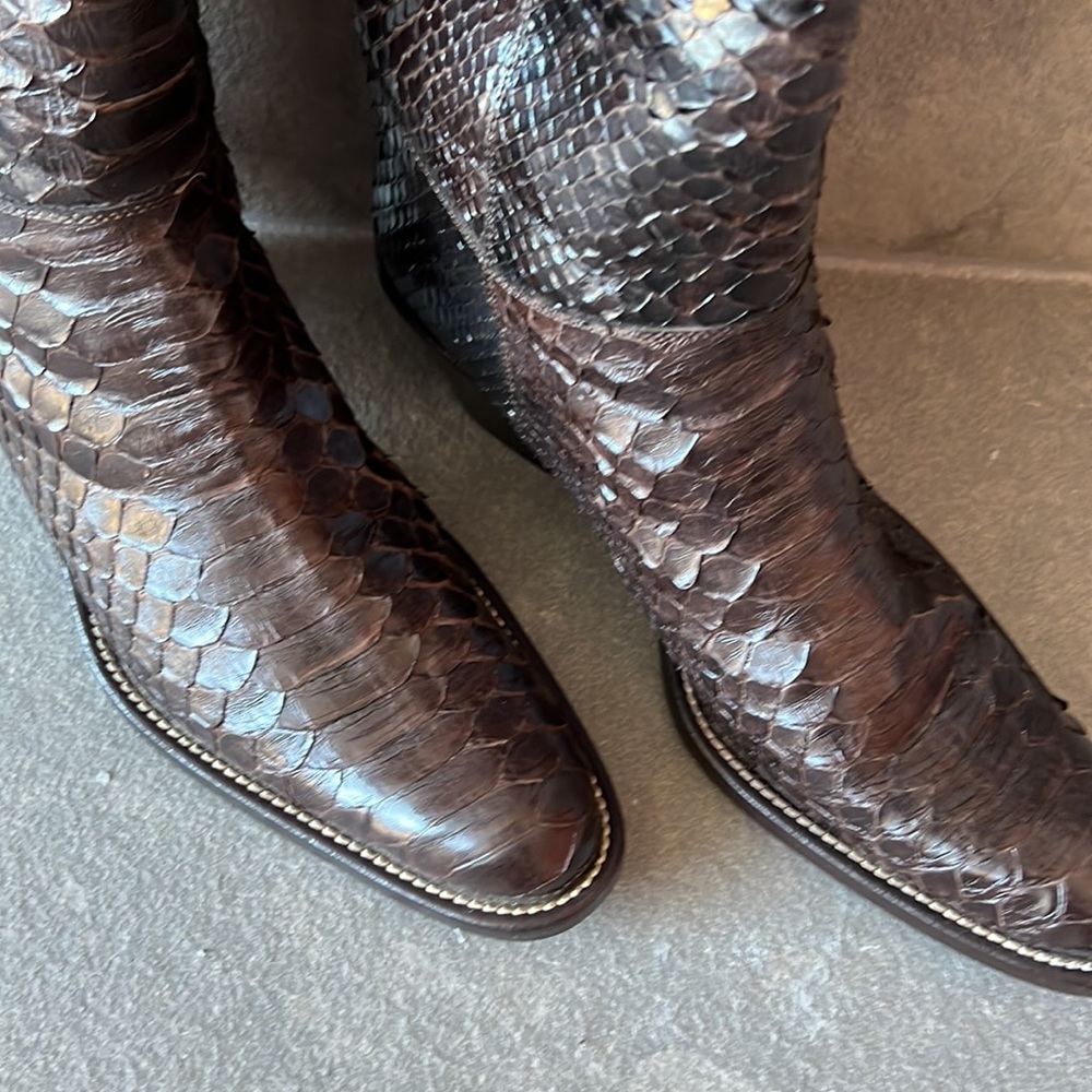 Barbara Bui never worn snake skin insane beautiful boots- 2 inch heel - pristine